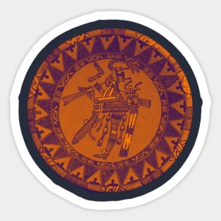 Mayan Artifact Art Sticker